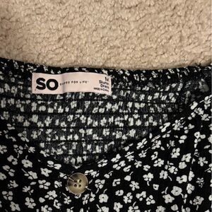 Floral Black and White juniors dress